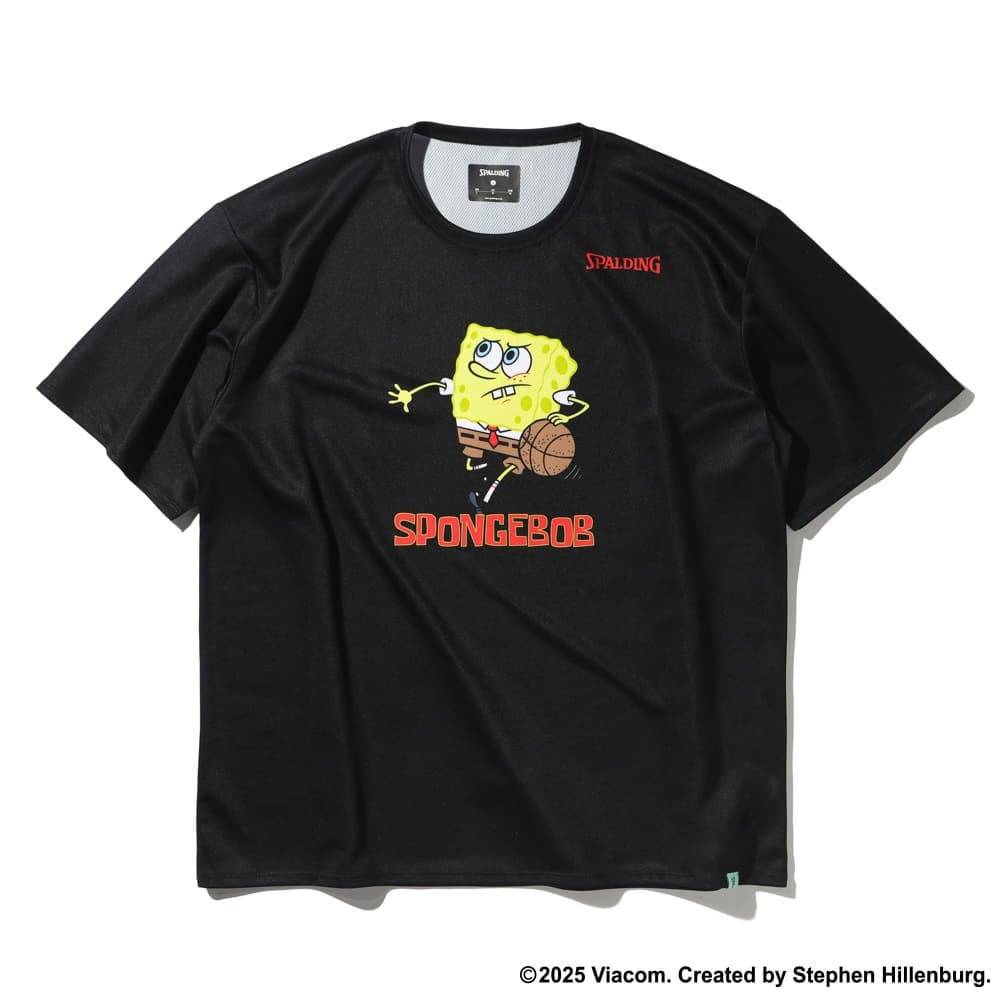 スポルディング（SPALDING）（メンズ）バスケットボールウェア Tシャツ スポンジ・ボブ ドリブル SMT25045S