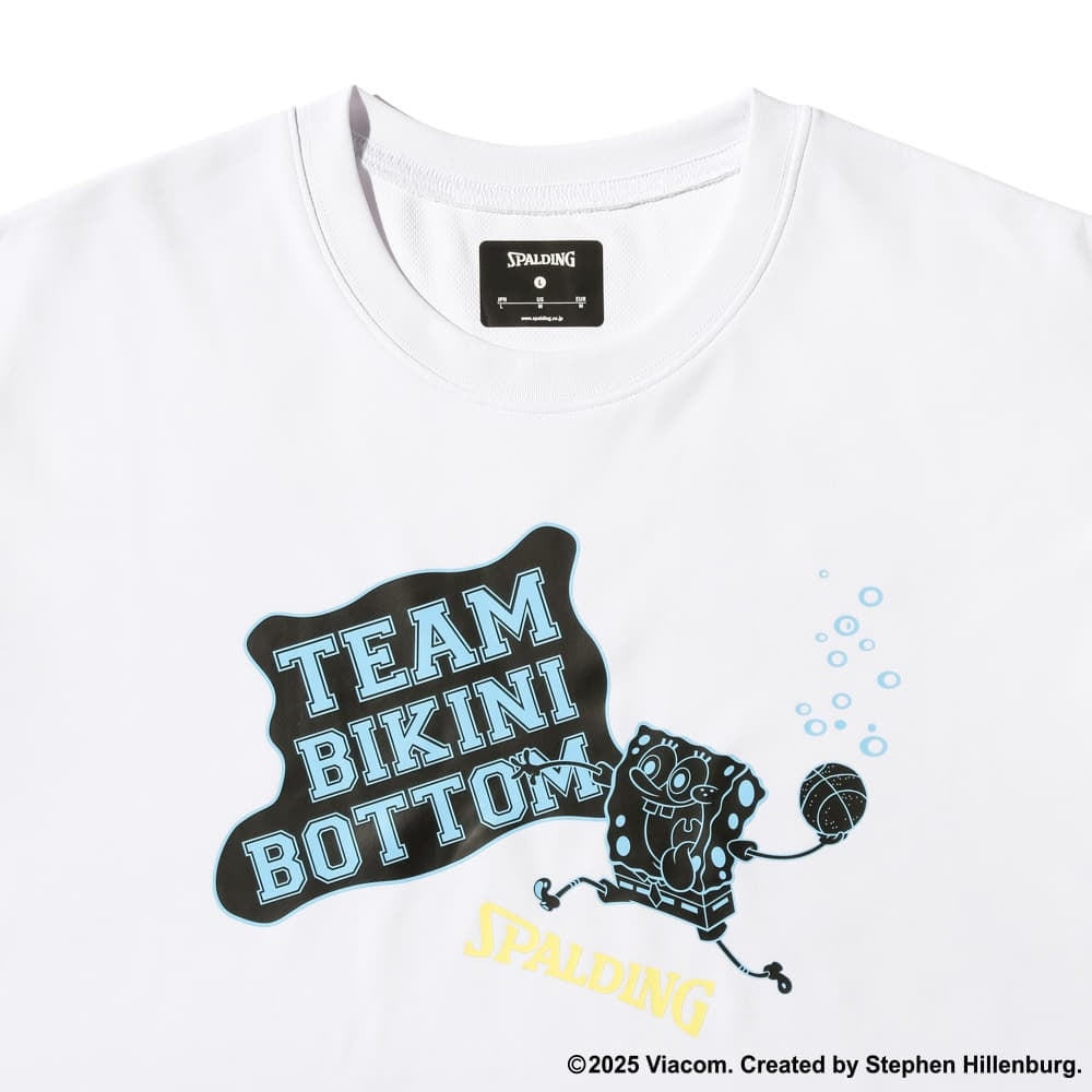 スポルディング（SPALDING）（メンズ）バスケットボールウェア Tシャツ スポンジ・ボブ チーム ビキニボトム SMT25048S