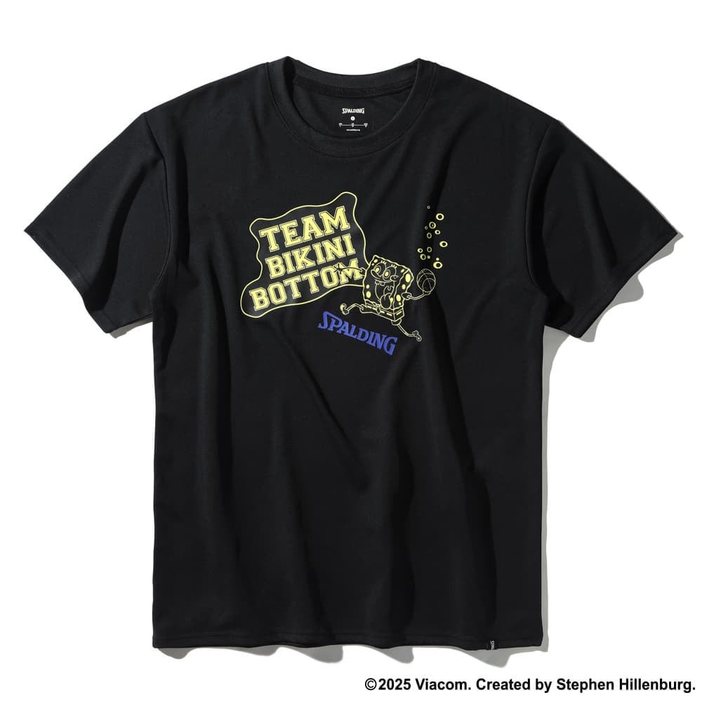 スポルディング（SPALDING）（メンズ）バスケットボールウェア Tシャツ スポンジ・ボブ チーム ビキニボトム SMT25048SBK
