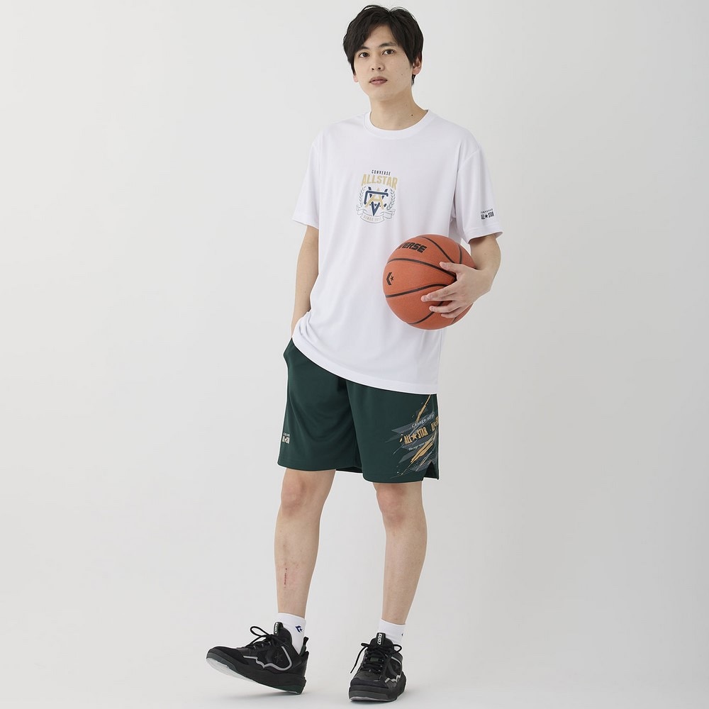 コンバース（CONVERSE）（メンズ、レディース）バスケットボールウェア プリントTシャツ CB251355-1100