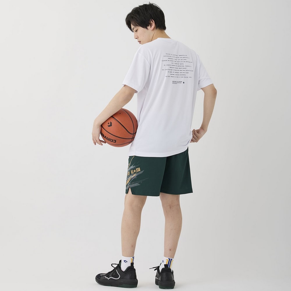 コンバース（CONVERSE）（メンズ、レディース）バスケットボールウェア プリントTシャツ CB251355-1100