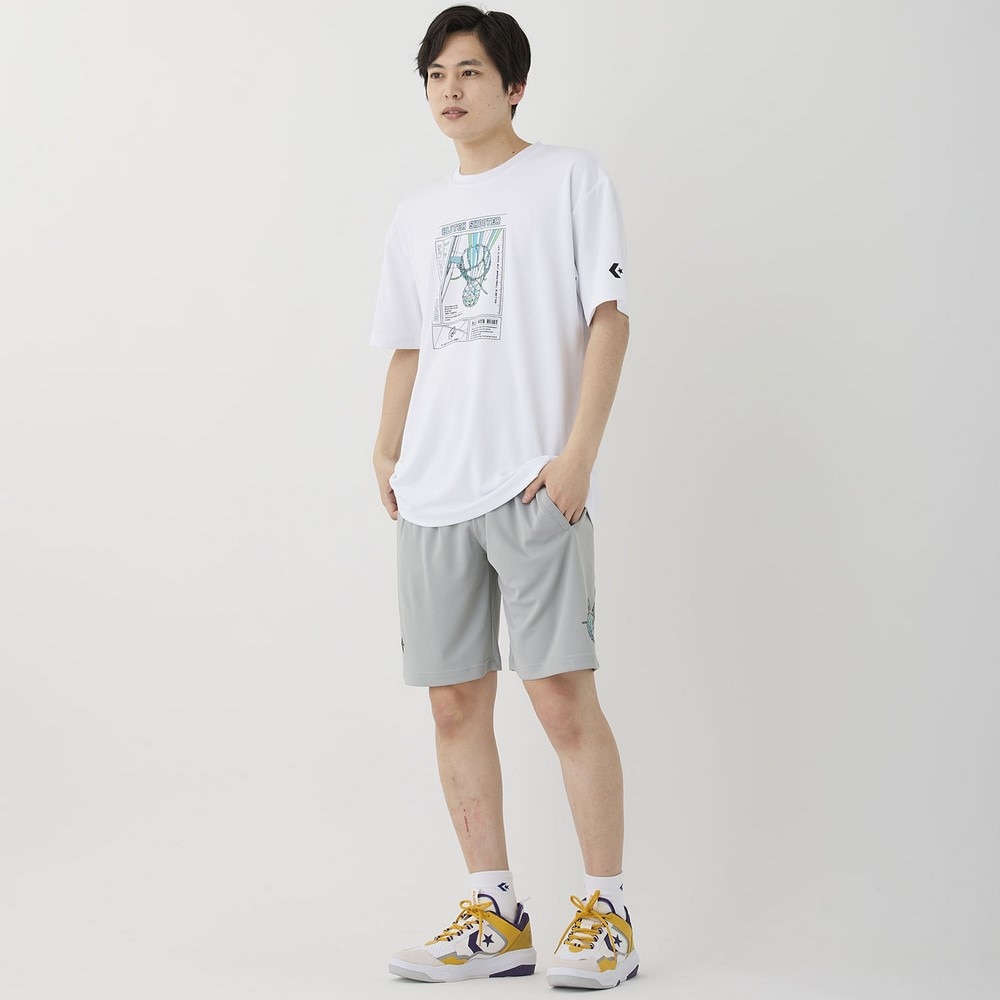 コンバース（CONVERSE）（メンズ、レディース）バスケットボールウェア プリントTシャツ CB251362-1100