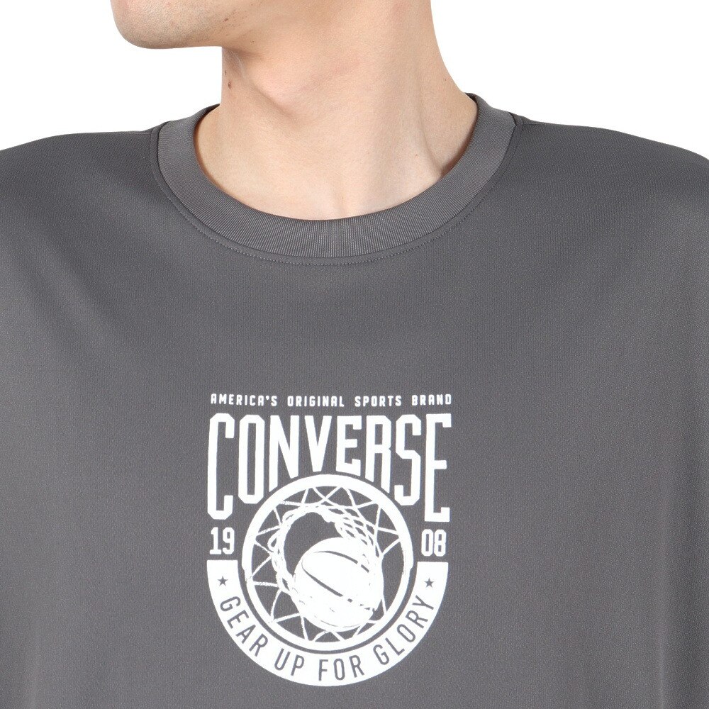 コンバース（CONVERSE）（メンズ、レディース）バスケットボールウェア ゴールドシリーズ プリントTシャツ CBG251351-1800