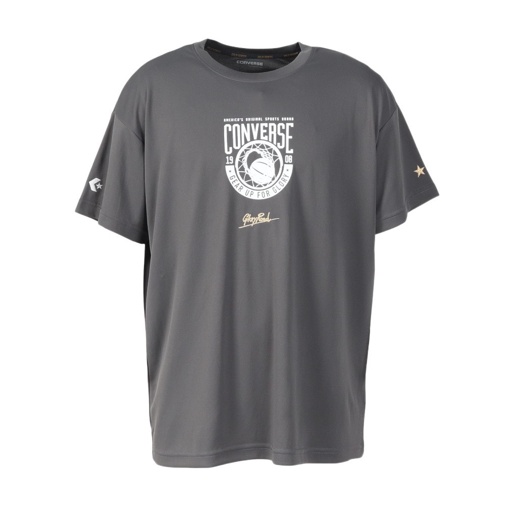 コンバース（CONVERSE）（メンズ、レディース）バスケットボールウェア ゴールドシリーズ プリントTシャツ CBG251351-1800