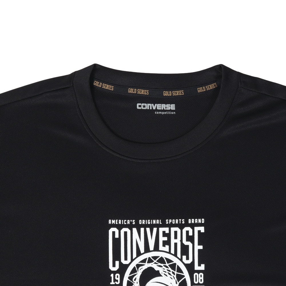 コンバース（CONVERSE）（メンズ、レディース）バスケットボールウェア ゴールドシリーズ プリントTシャツ CBG251351-1900
