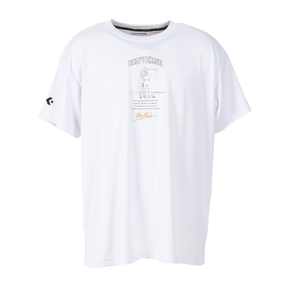 コンバース（CONVERSE）（メンズ、レディース）バスケットボールウェア ゴールドシリーズ プリントTシャツ CBG251354-1100