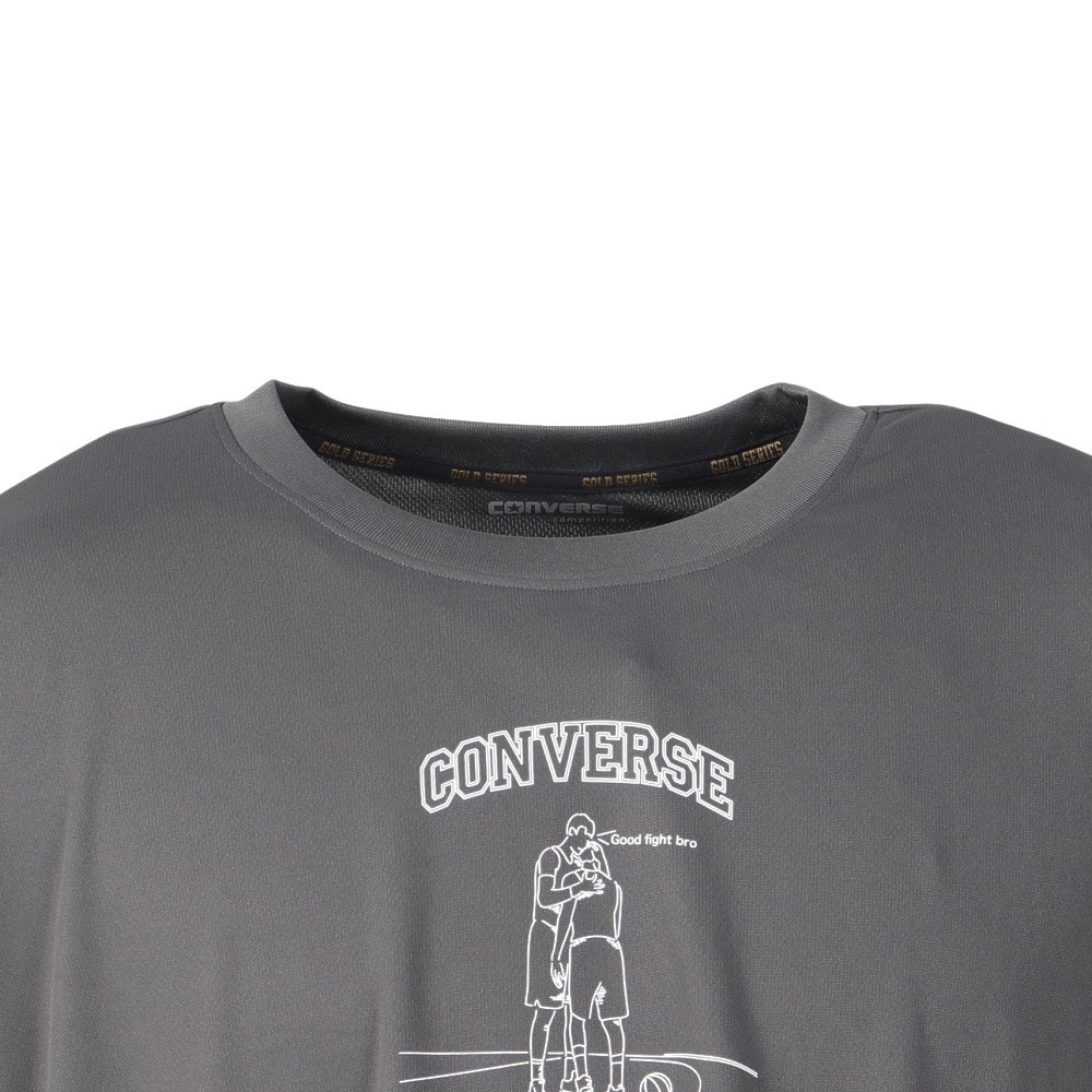 コンバース（CONVERSE）（メンズ、レディース）バスケットボールウェア ゴールドシリーズ プリントTシャツ CBG251354-1800