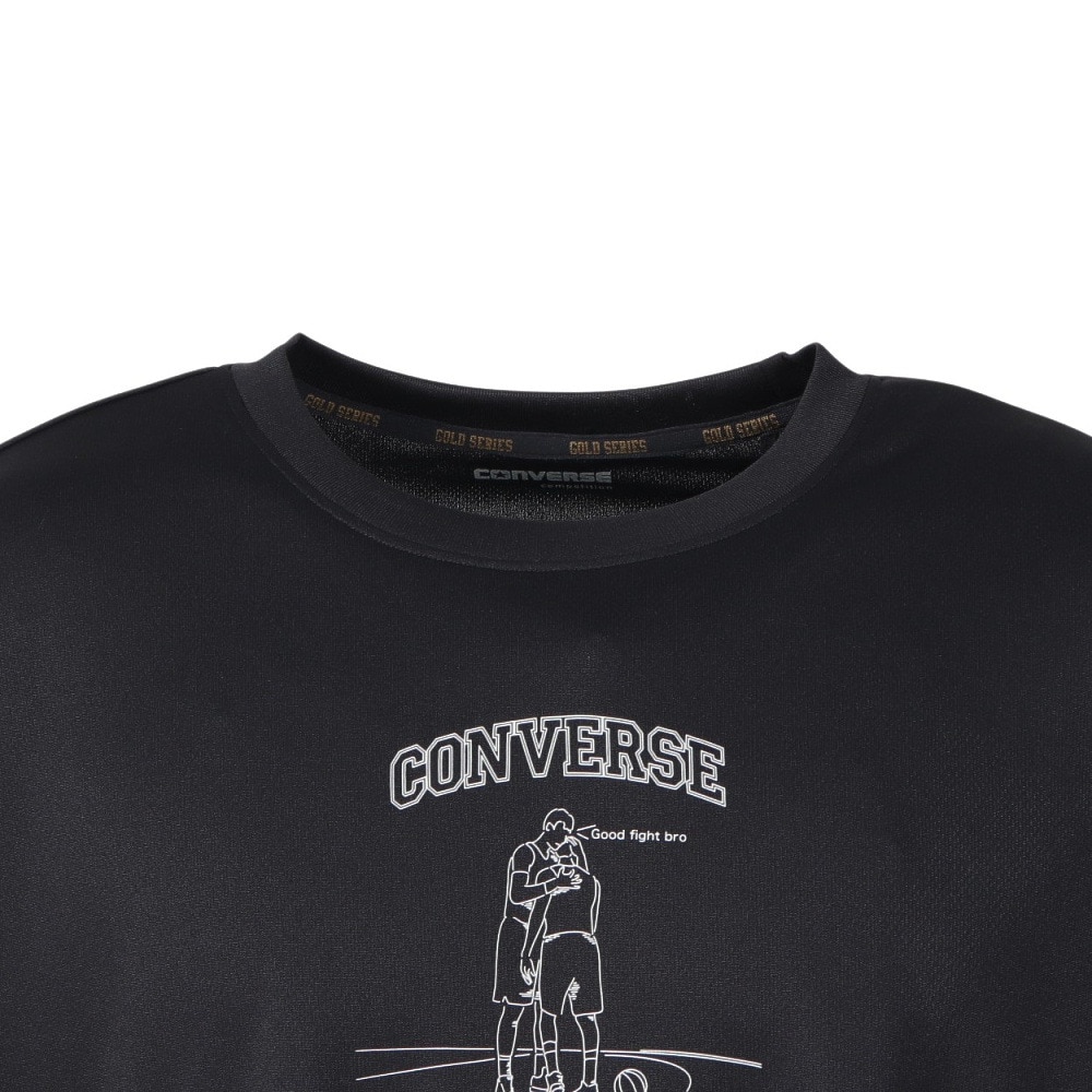 コンバース（CONVERSE）（メンズ、レディース）バスケットボールウェア ゴールドシリーズ プリントTシャツ CBG251354-1900