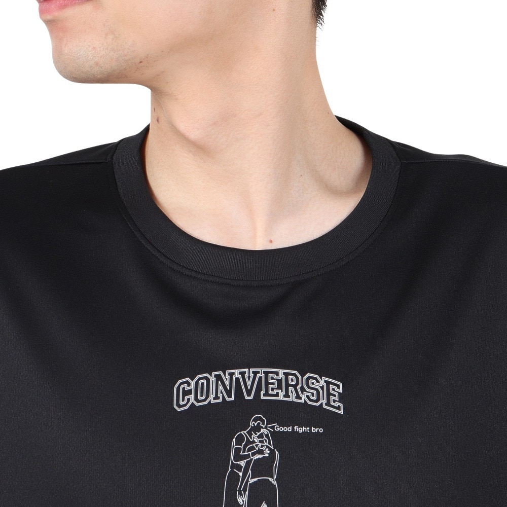 コンバース（CONVERSE）（メンズ、レディース）バスケットボールウェア ゴールドシリーズ プリントTシャツ CBG251354-1900