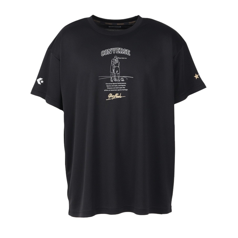 コンバース（CONVERSE）（メンズ、レディース）バスケットボールウェア ゴールドシリーズ プリントTシャツ CBG251354-1900