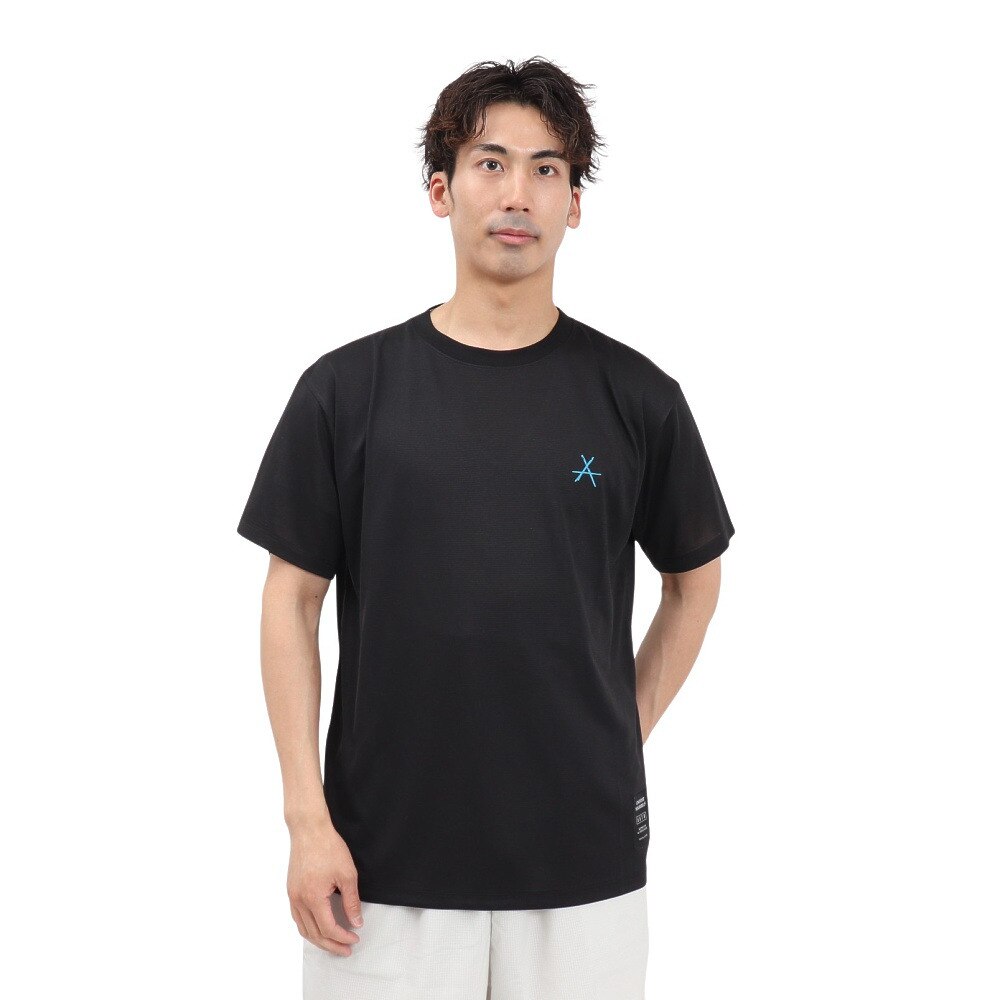アクター（AKTR）（メンズ）バスケットボールウェア ASTERISK ルーズフィット スポーツ Tシャツ 125-004005 BK