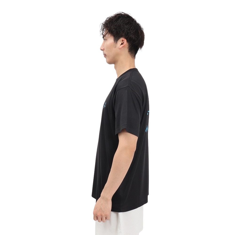 アクター（AKTR）（メンズ）バスケットボールウェア ASTERISK ルーズフィット スポーツ Tシャツ 125-004005 BK