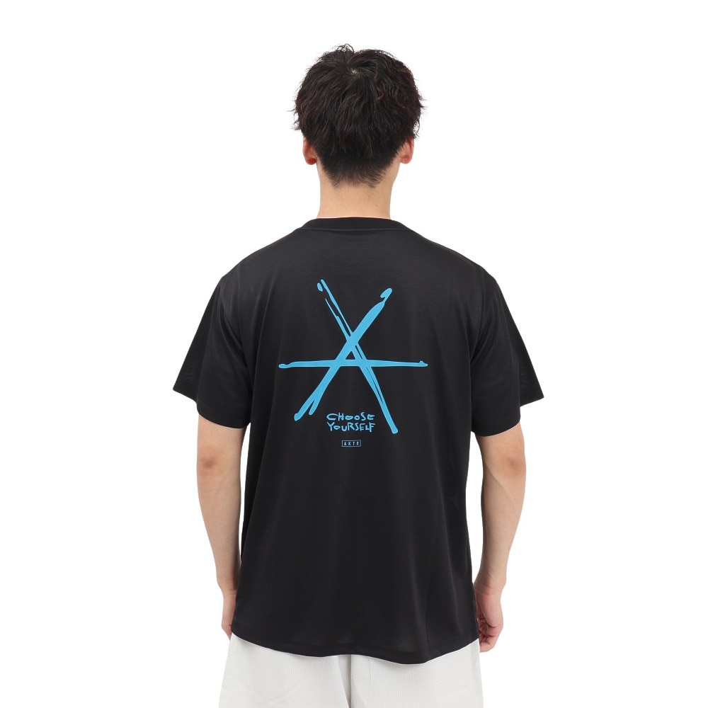 アクター（AKTR）（メンズ）バスケットボールウェア ASTERISK ルーズフィット スポーツ Tシャツ 125-004005 BK