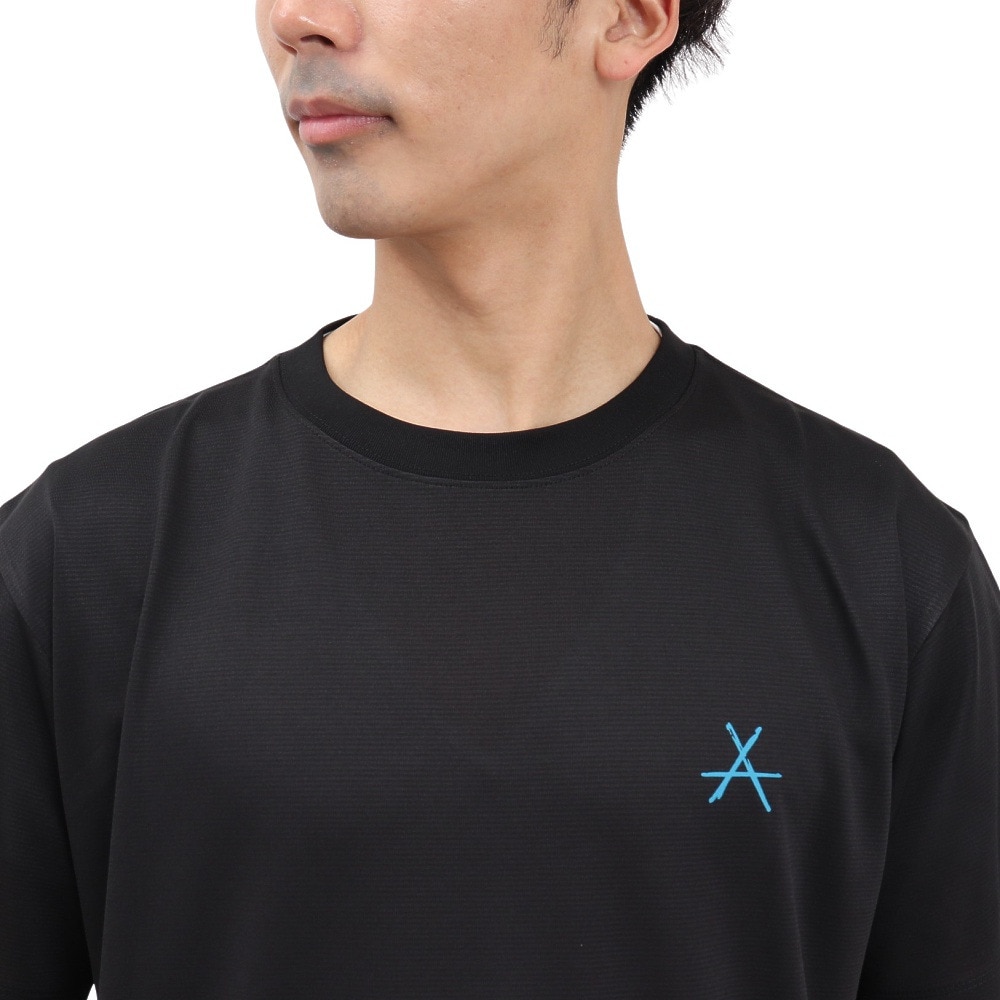 アクター（AKTR）（メンズ）バスケットボールウェア ASTERISK ルーズフィット スポーツ Tシャツ 125-004005 BK