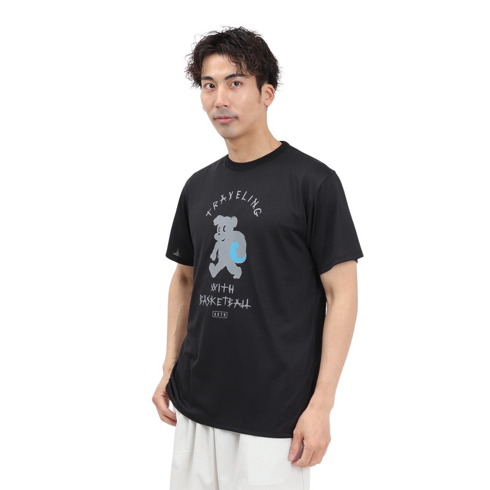 アクター（AKTR）（メンズ）バスケットボールウェア NICK THE SHADE スポーツ Tシャツ 125-012005 BK