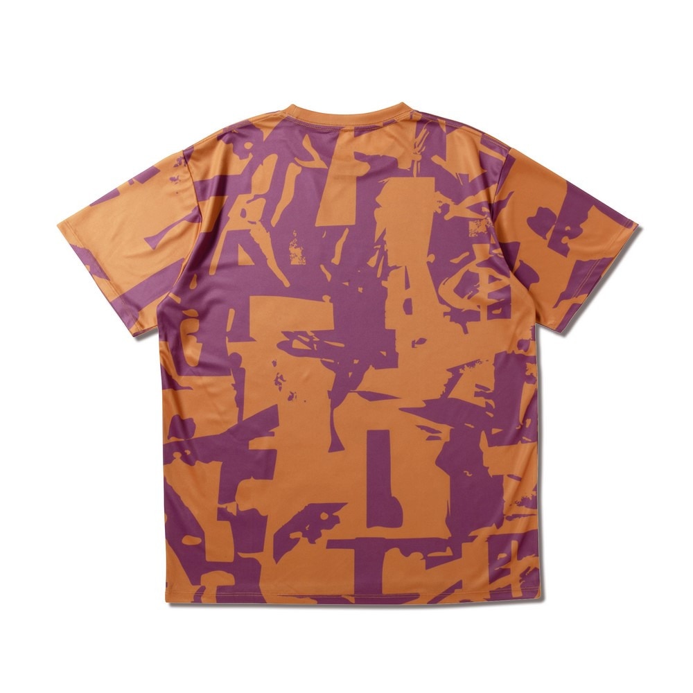 アクター（AKTR）（メンズ、レディース）バスケットボールウェア CUT-UP CAMO ロゴ スポーツ Tシャツ 125-024005 OR