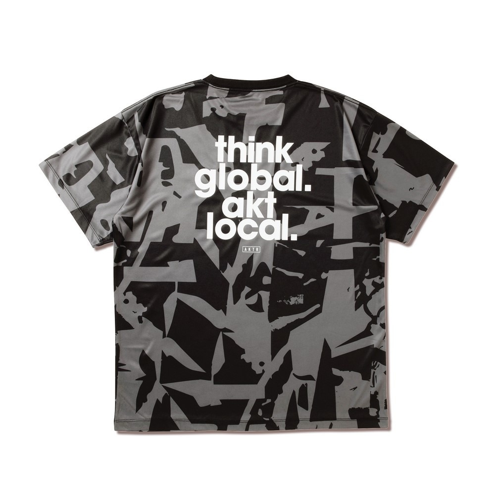アクター（AKTR）（メンズ、レディース）バスケットボールウェア CUT-UP CAMO ローカル ルーズフィット SP Tシャツ 125-025005 BK