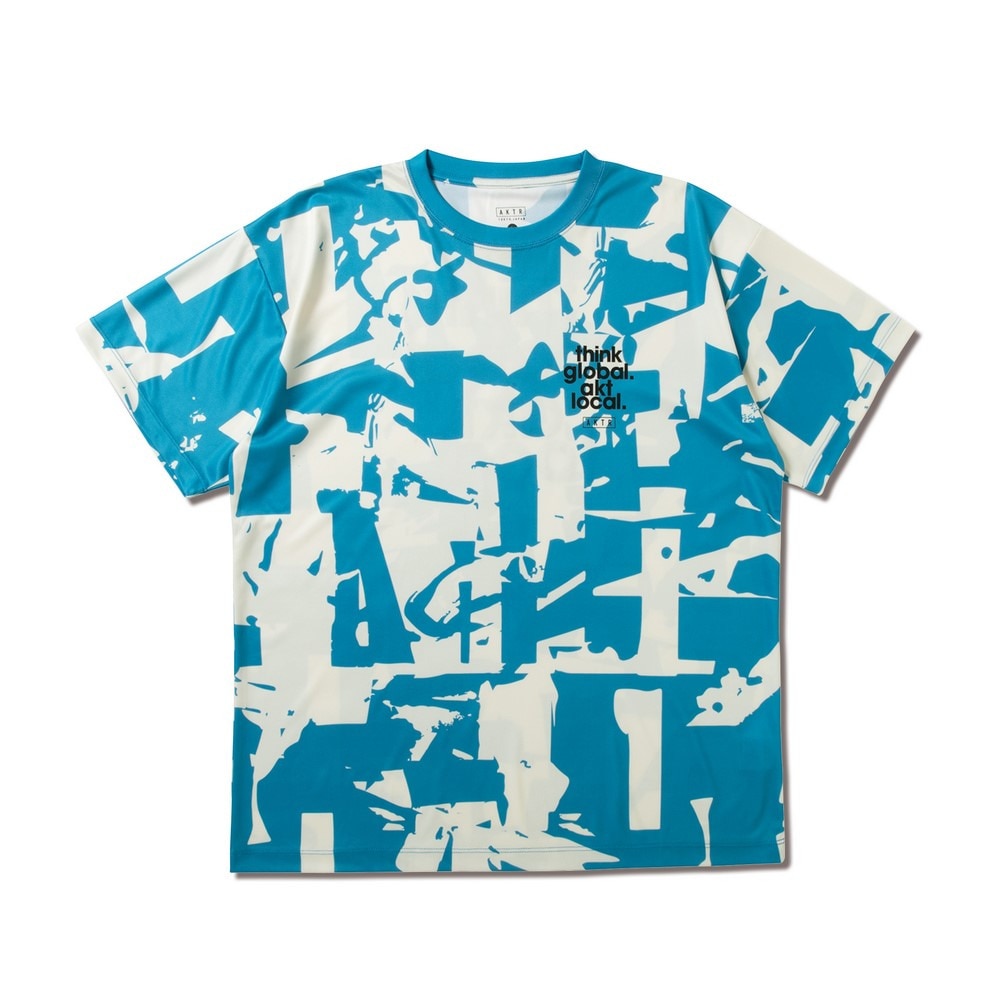 アクター（AKTR）（メンズ、レディース）バスケットボールウェア CUT-UP CAMO ローカル ルーズフィット SP Tシャツ 125-025005 BL