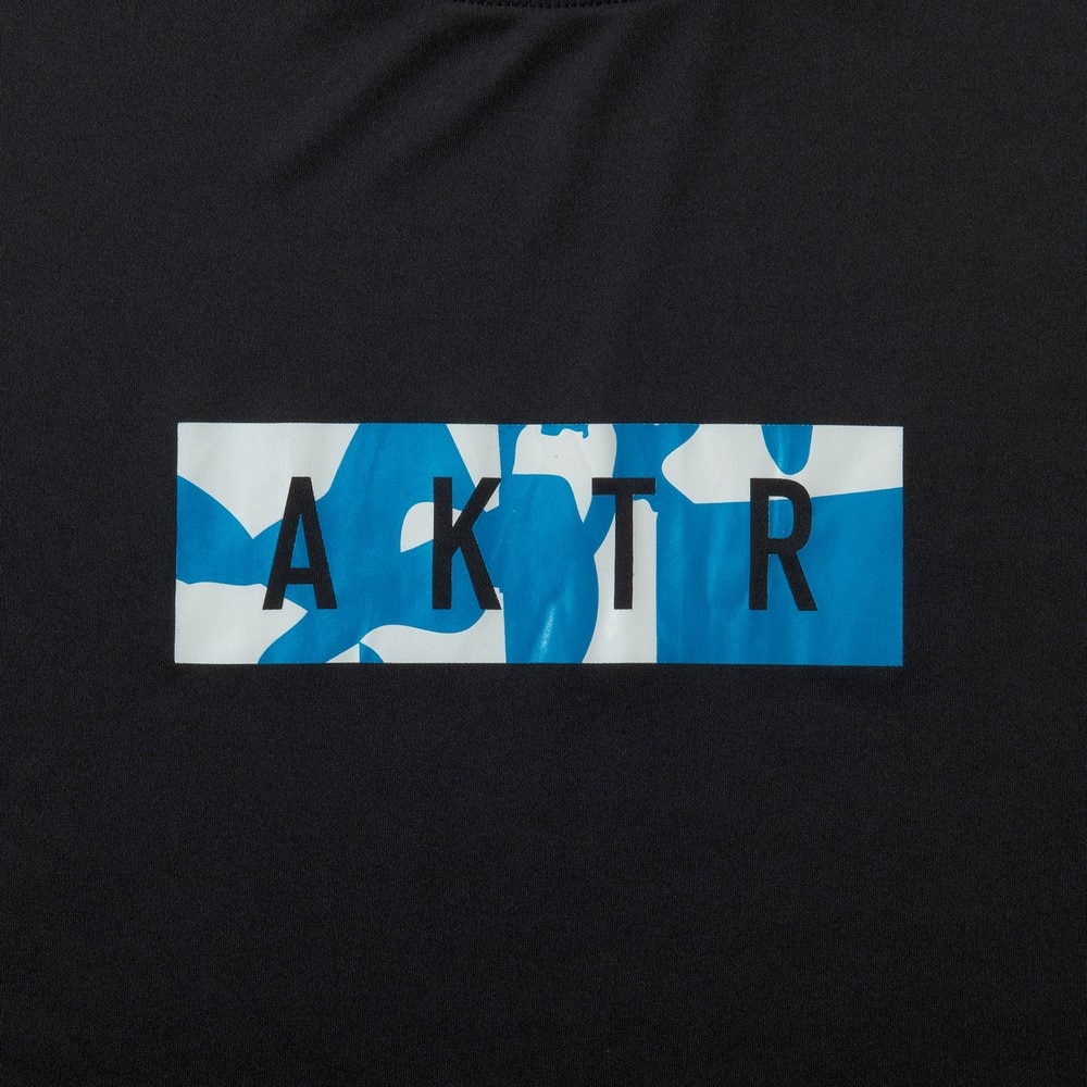 アクター（AKTR）（メンズ、レディース）バスケットボールウェア CUT-UP CAMO ボックスロゴ スポーツ Tシャツ 125-027005 BK