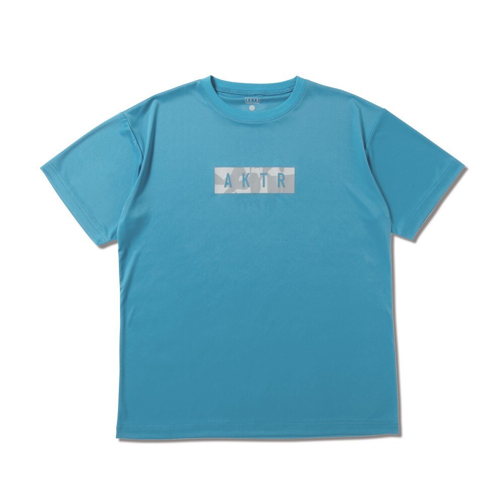 アクター（AKTR）（メンズ、レディース）バスケットボールウェア CUT-UP CAMO ボックスロゴ スポーツ Tシャツ 125-027005 BL