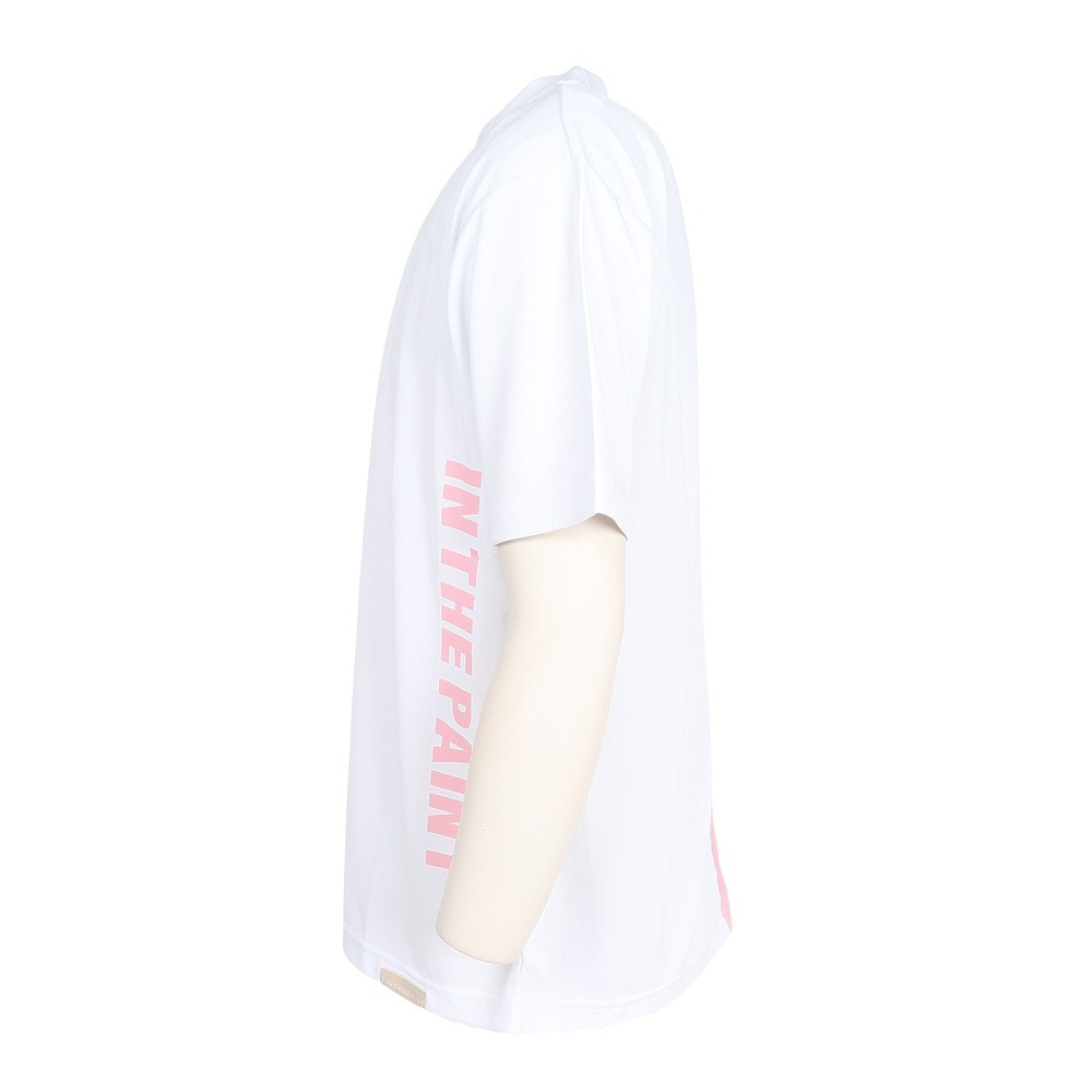 インザペイント（IN THE PAINT）（メンズ）バスケットボールウェア 半袖Tシャツ ITP25329WHT/PNK