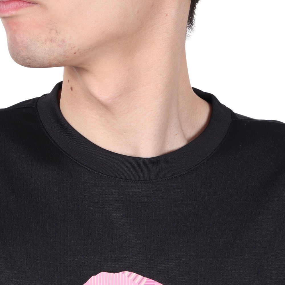 エゴザル（EGOZARU）（メンズ、レディース）バスケットボールウェア ワイドジオメトリックロゴ Tシャツ EZSS25UST001C001