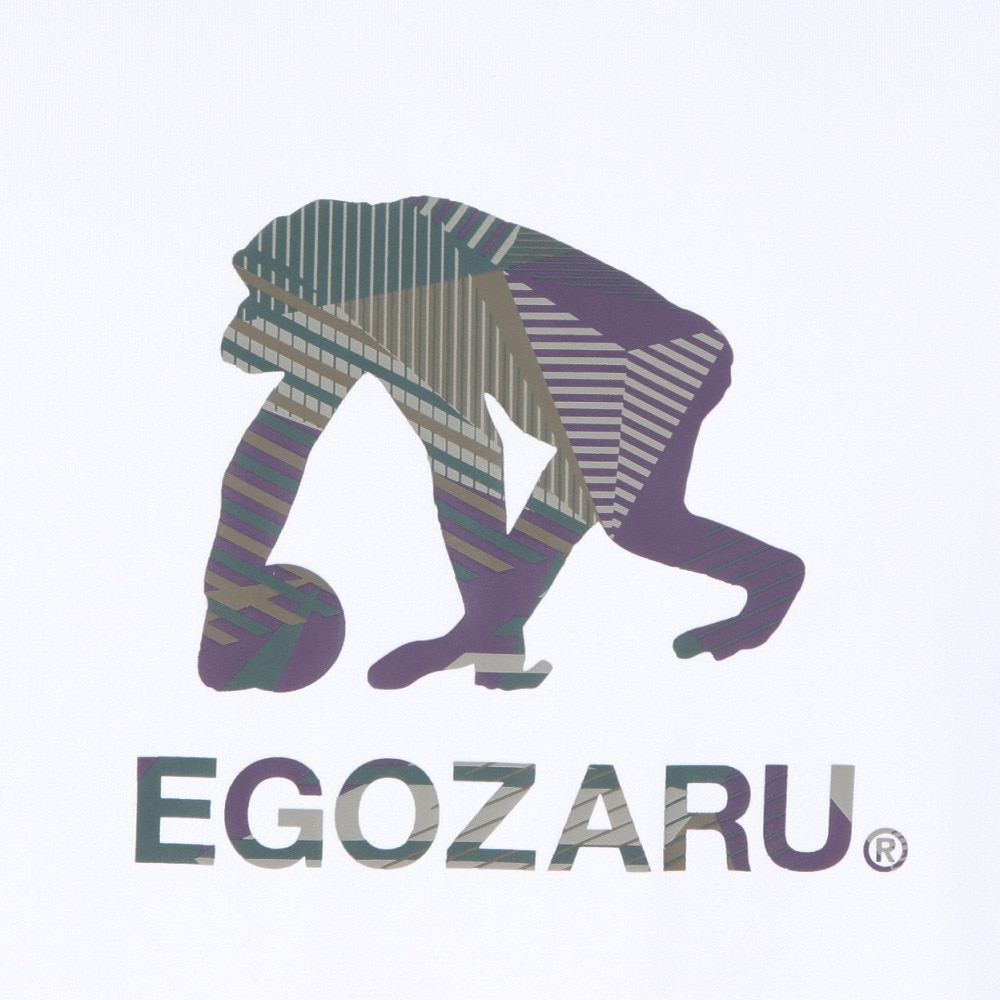 エゴザル（EGOZARU）（メンズ、レディース）バスケットボールウェア ワイドジオメトリックロゴ Tシャツ EZSS25UST001C002