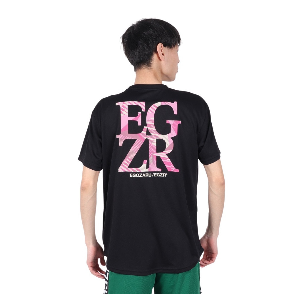エゴザル（EGOZARU）（メンズ、レディース）バスケットボールウェア ワイドジオメトリックバックプリント Tシャツ EZSS25UST003C001