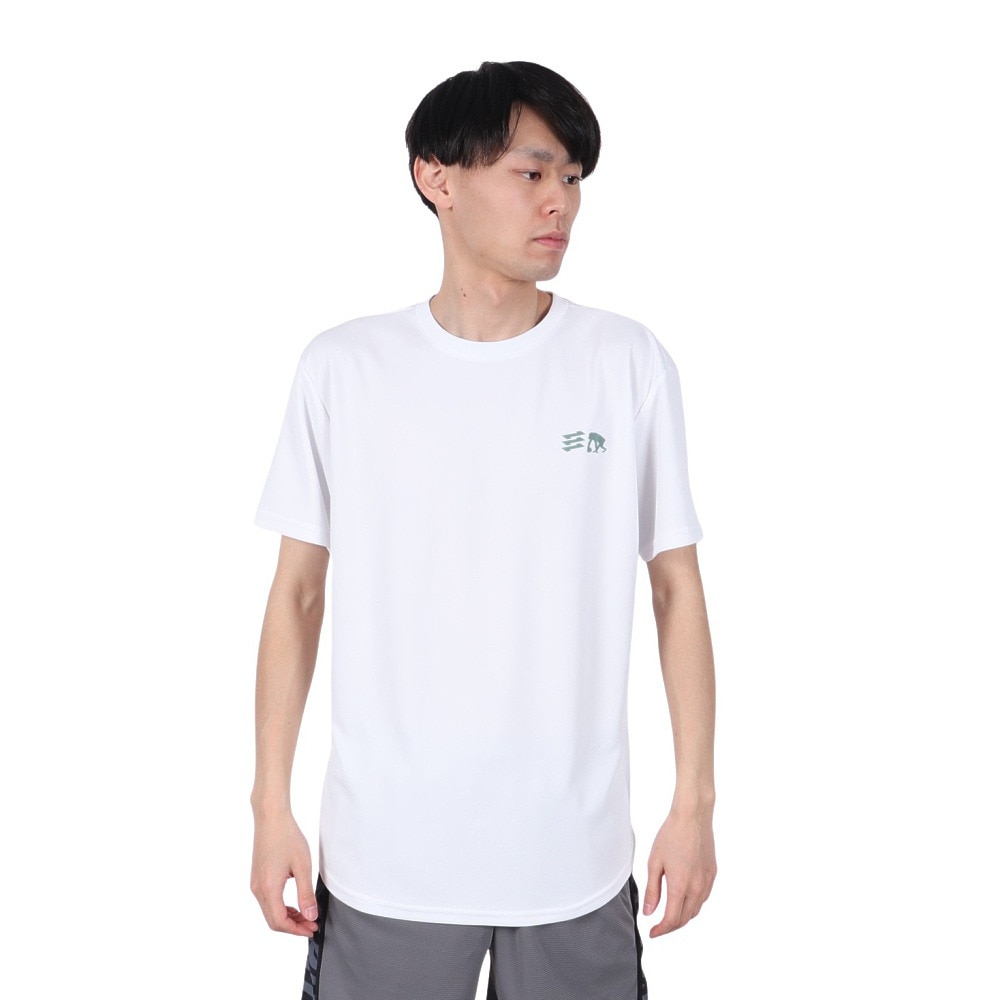 エゴザル（EGOZARU）（メンズ、レディース）バスケットボールウェア ワイドジオメトリック バックプリント Tシャツ EZSS25UST003C002