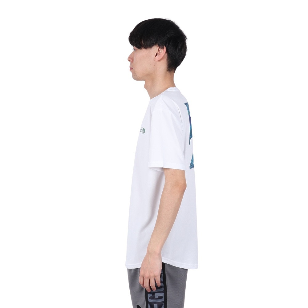 エゴザル（EGOZARU）（メンズ、レディース）バスケットボールウェア ワイドジオメトリック バックプリント Tシャツ EZSS25UST003C002