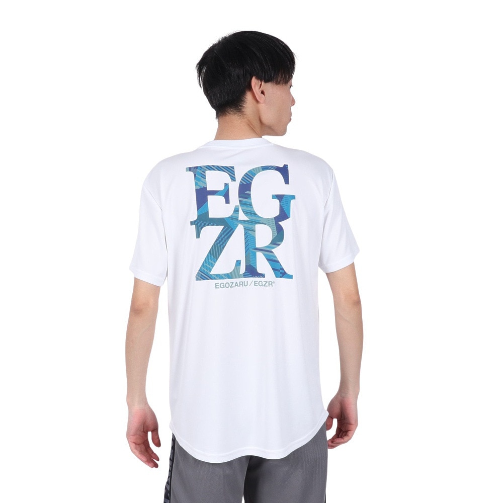 エゴザル（EGOZARU）（メンズ、レディース）バスケットボールウェア ワイドジオメトリック バックプリント Tシャツ EZSS25UST003C002