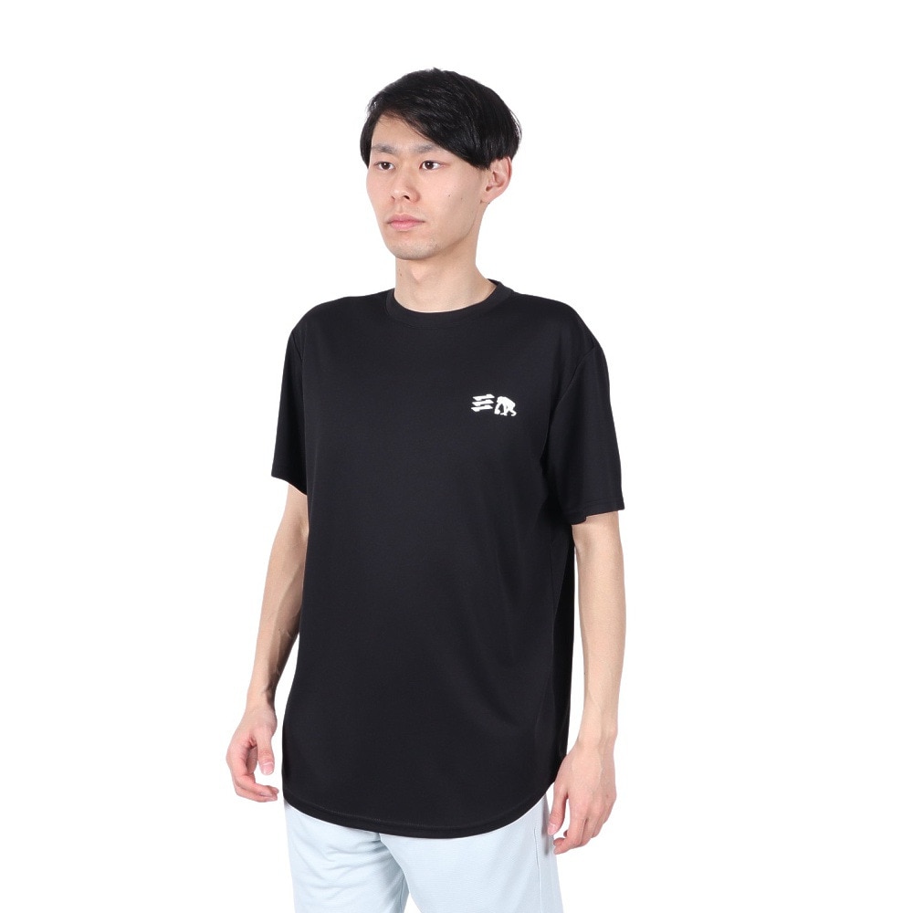 エゴザル（EGOZARU）（メンズ、レディース）バスケットボールウェア ワンポイント デュアルロゴ Tシャツ EZSS25UST004C001