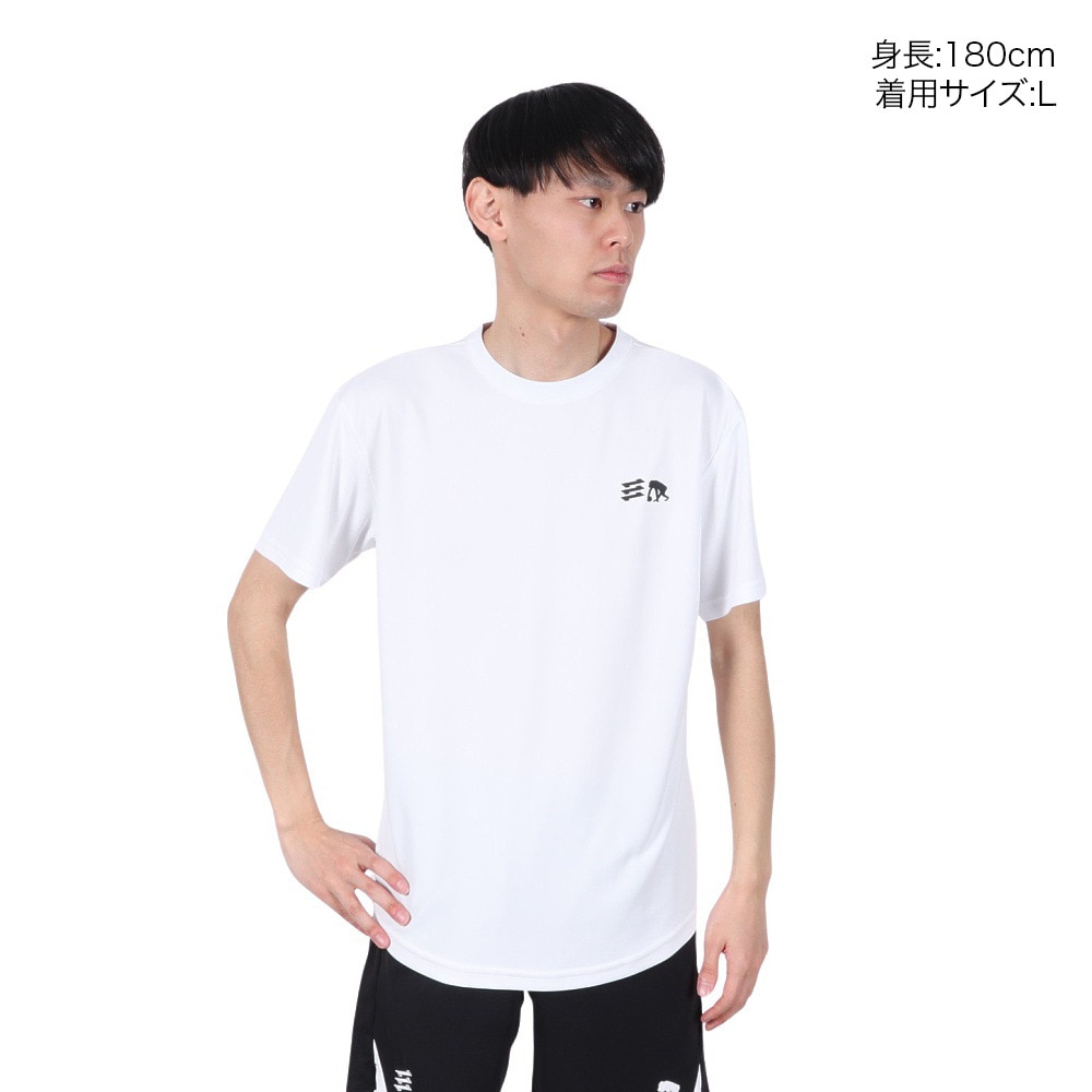 エゴザル（EGOZARU）（メンズ、レディース）バスケットボールウェア ワンポイント デュアルロゴ Tシャツ EZSS25UST004C002