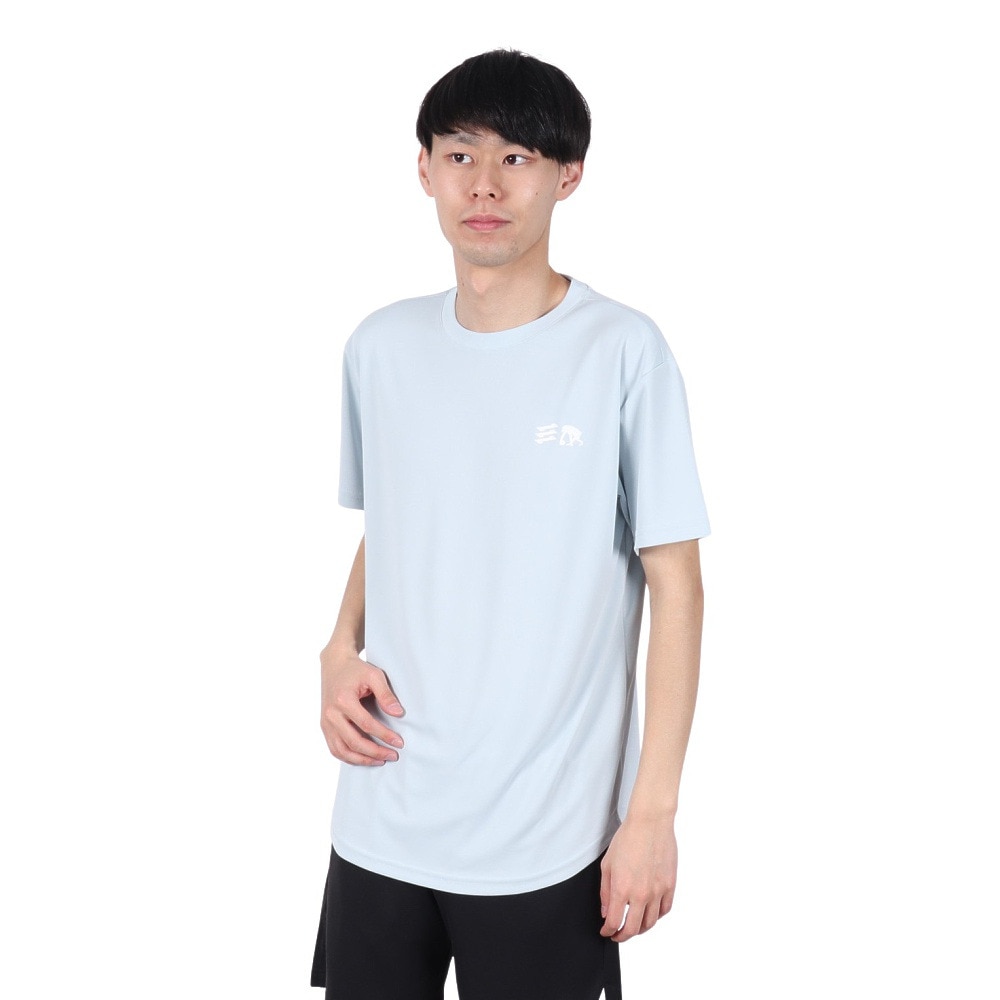 エゴザル（EGOZARU）（メンズ、レディース）バスケットボールウェア ワンポイント デュアルロゴ Tシャツ EZSS25UST004C029