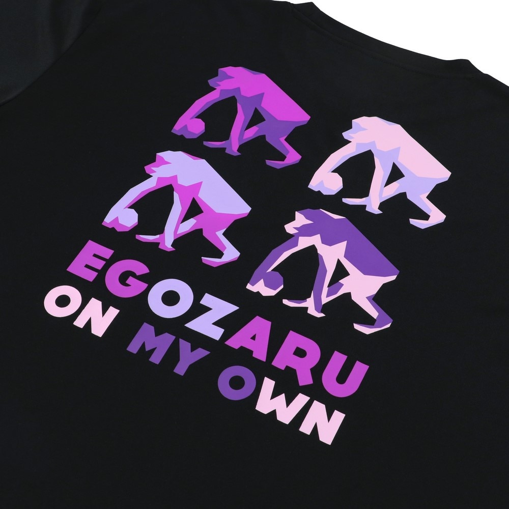 エゴザル（EGOZARU）（メンズ、レディース）バスケットボールウェア ポリゴンバックプリントTシャツ EZSS25UST014C001