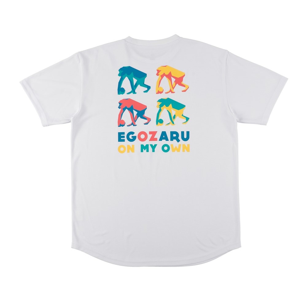 エゴザル（EGOZARU）（メンズ、レディース）バスケットボールウェア ポリゴンバックプリントTシャツ EZSS25UST014C002
