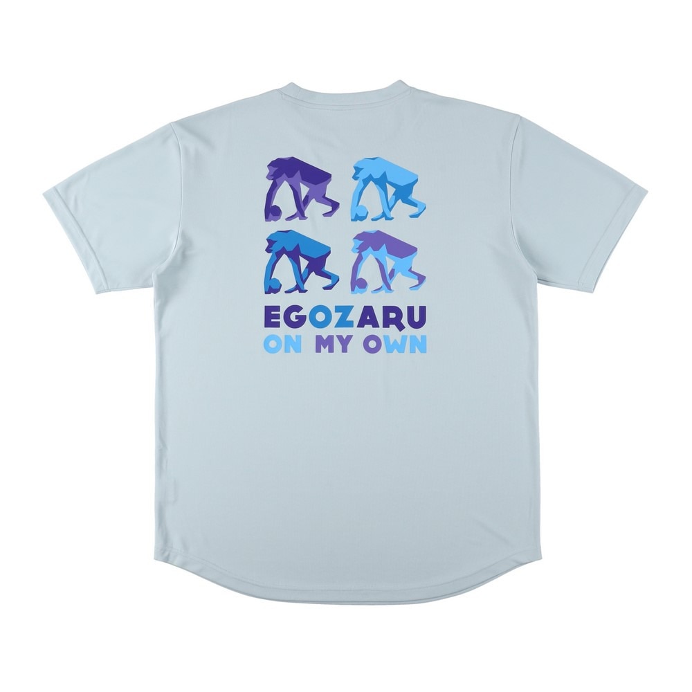 エゴザル（EGOZARU）（メンズ、レディース）バスケットボールウェア ポリゴンバックプリントTシャツ EZSS25UST014C029