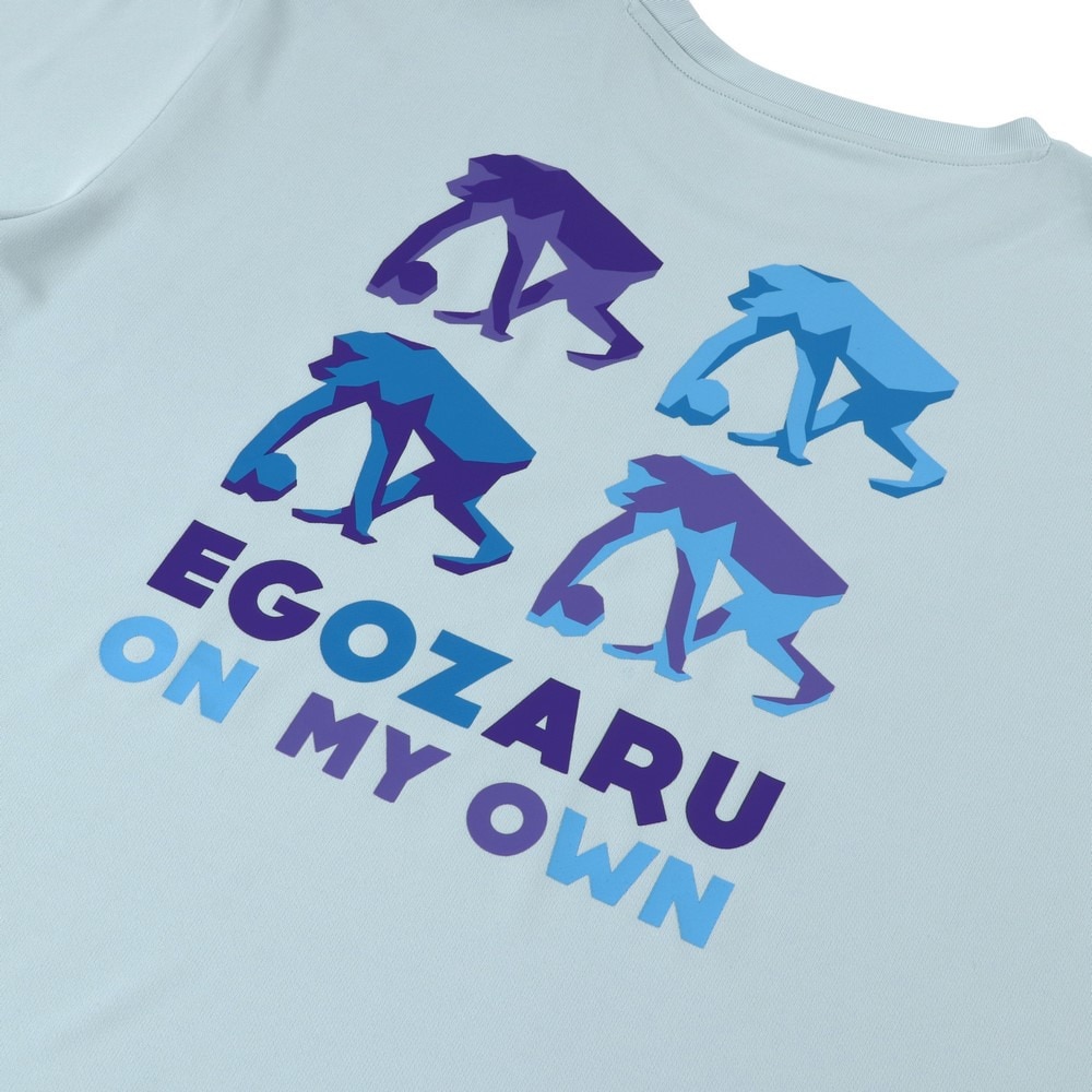 エゴザル（EGOZARU）（メンズ、レディース）バスケットボールウェア ポリゴンバックプリントTシャツ EZSS25UST014C029