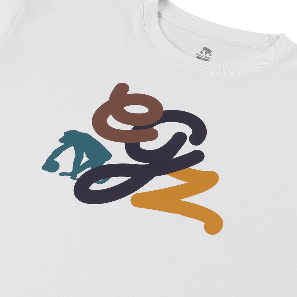 エゴザル（EGOZARU）（メンズ、レディース）バスケットボールウェア マルチスクリプトTシャツ EZSS25UST025C002