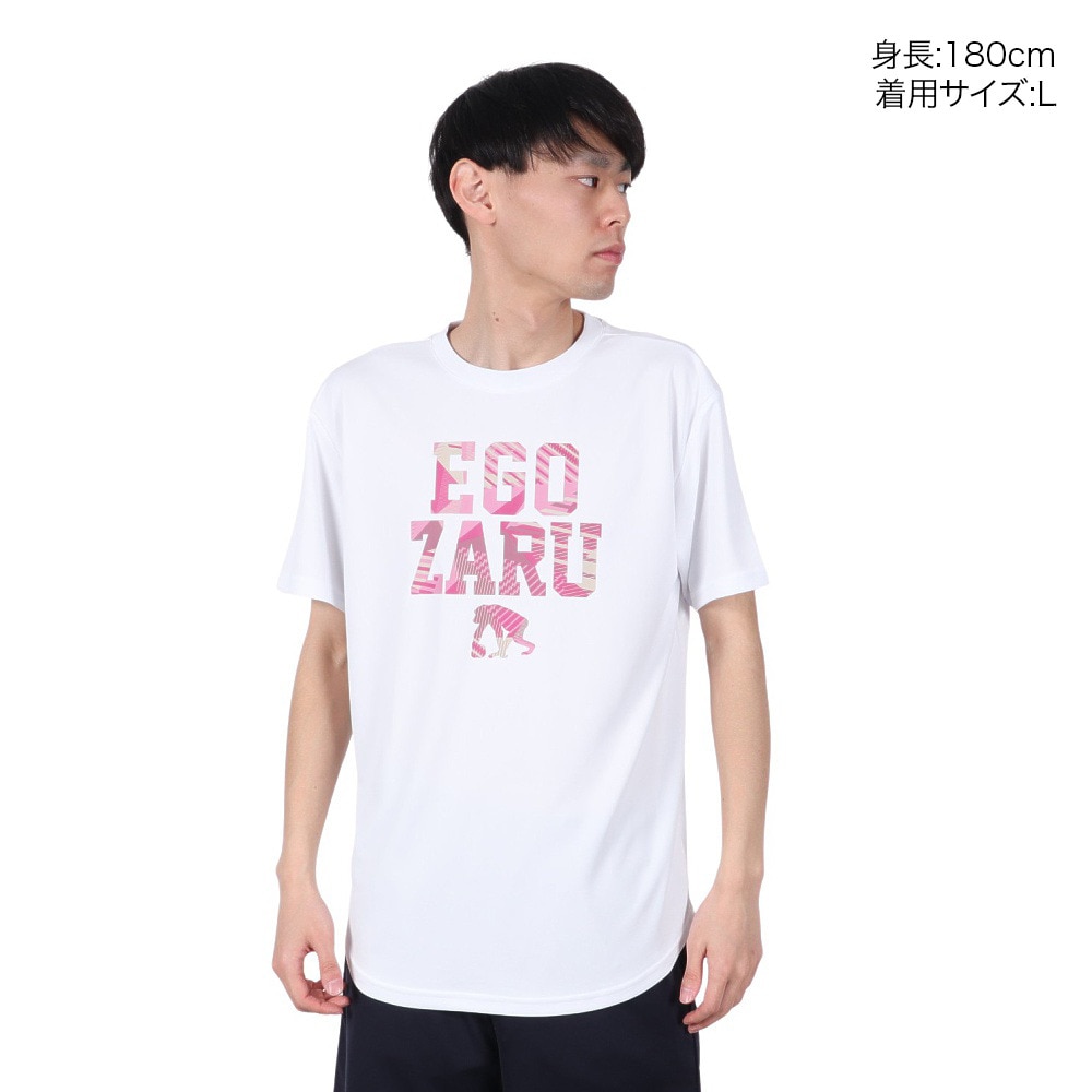 エゴザル（EGOZARU）（メンズ、レディース）バスケットボールウェア ワイドジオメトリックブロック Tシャツ EZSS25UST002C002