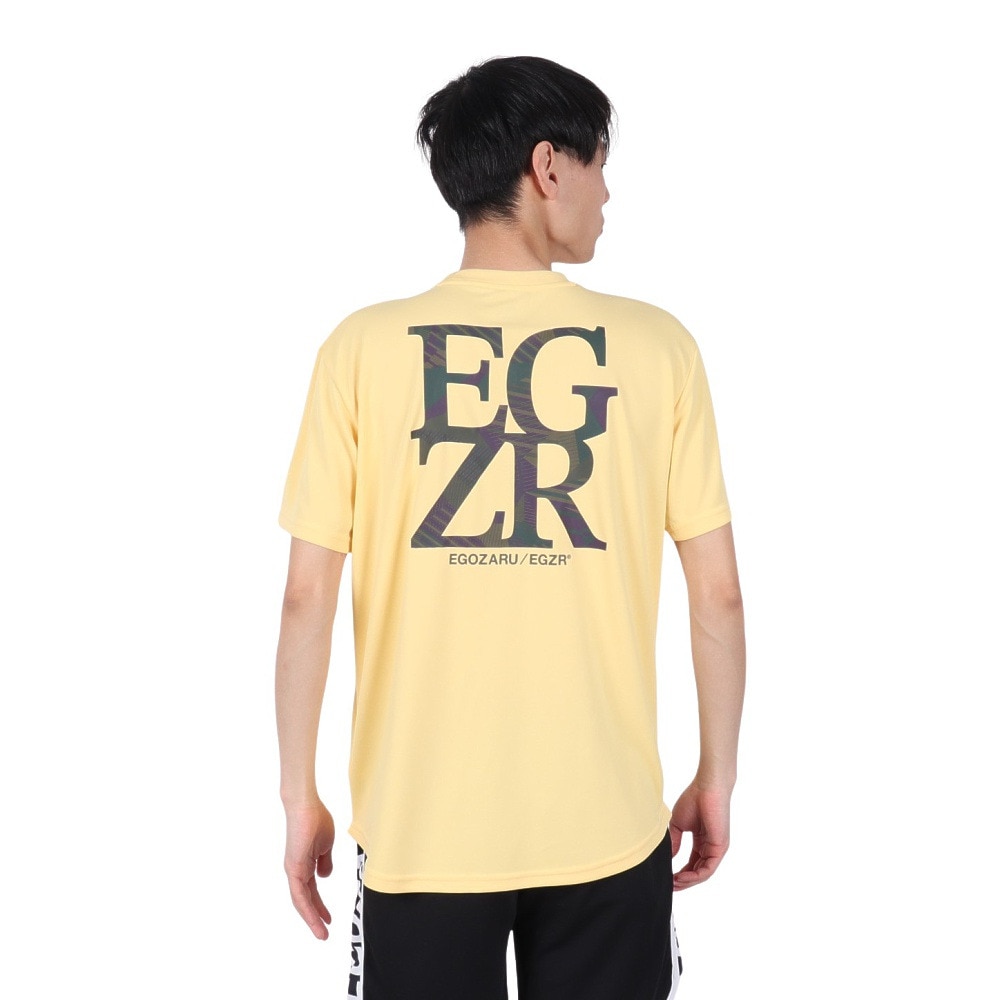 エゴザル（EGOZARU）（メンズ、レディース）バスケットボールウェア ワイドジオメトリックバックプリント Tシャツ EZSS25UST003C133
