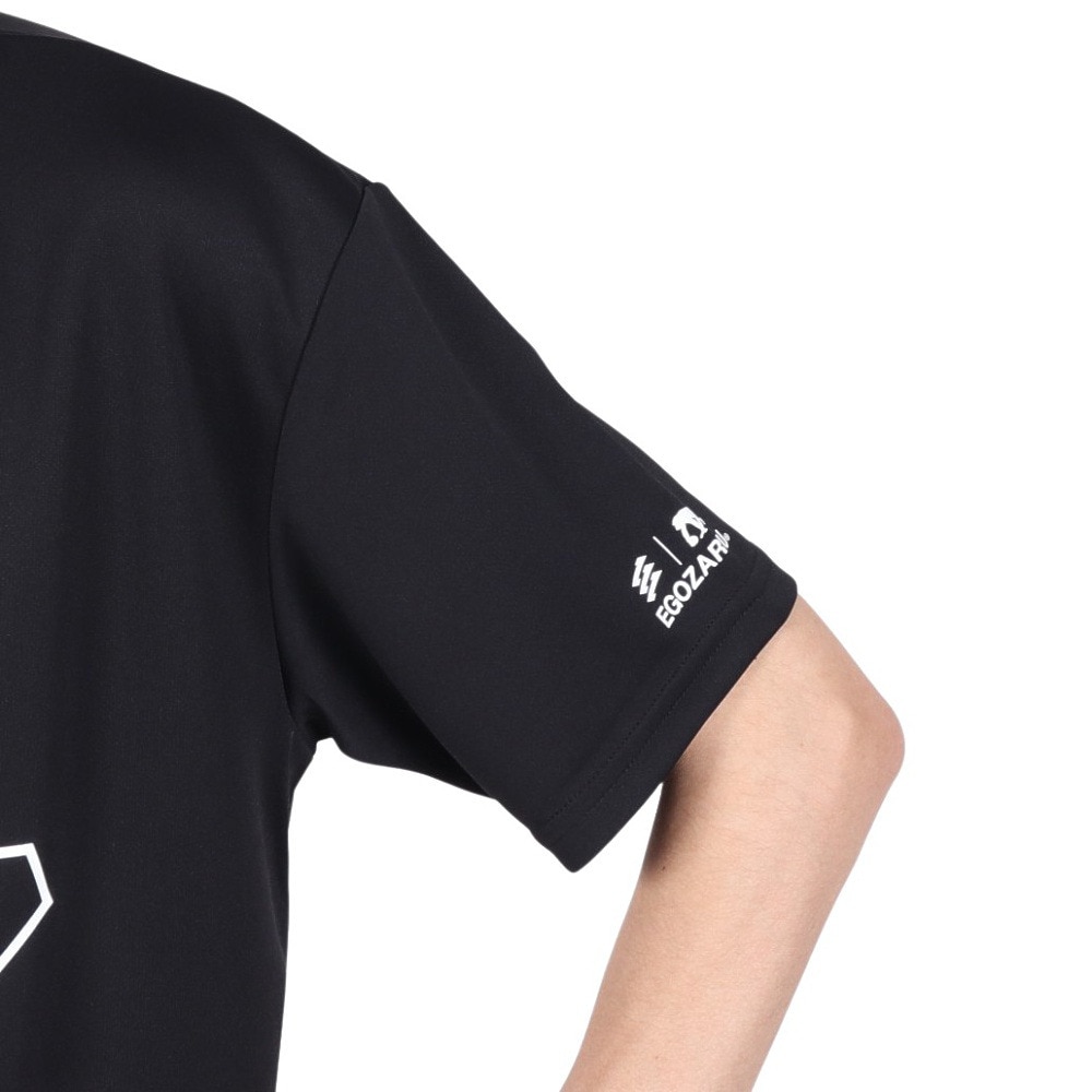 エゴザル（EGOZARU）（メンズ、レディース）バスケットボールウェア カーブアウトラインロゴ Tシャツ EZSS25UST005C001