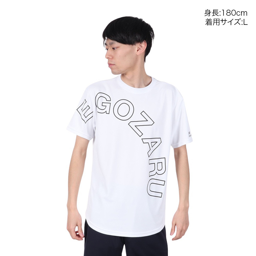 エゴザル（EGOZARU）（メンズ、レディース）バスケットボールウェア カーブアウトラインロゴ Tシャツ EZSS25UST005C002