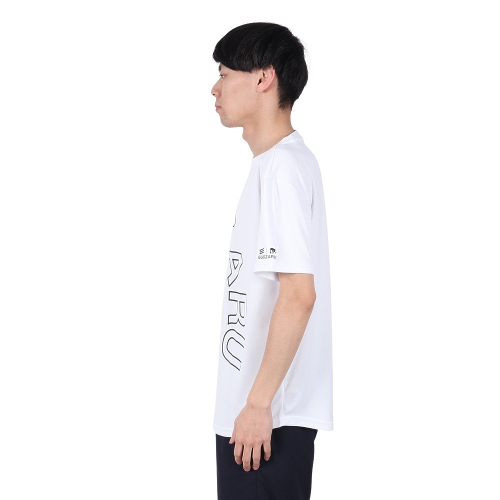 エゴザル（EGOZARU）（メンズ、レディース）バスケットボールウェア カーブアウトラインロゴ Tシャツ EZSS25UST005C002