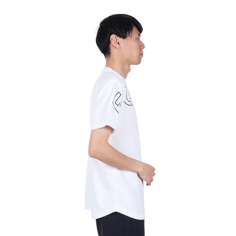 エゴザル（EGOZARU）（メンズ、レディース）バスケットボールウェア カーブアウトラインロゴ Tシャツ EZSS25UST005C002