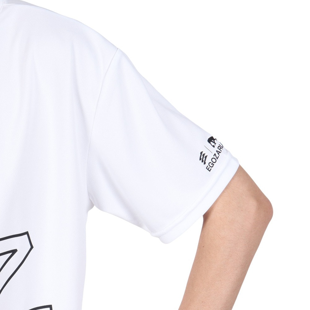 エゴザル（EGOZARU）（メンズ、レディース）バスケットボールウェア カーブアウトラインロゴ Tシャツ EZSS25UST005C002