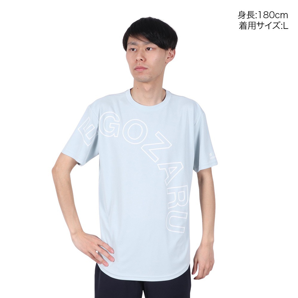 エゴザル（EGOZARU）（メンズ、レディース）バスケットボールウェア カーブアウトラインロゴ Tシャツ EZSS25UST005C029