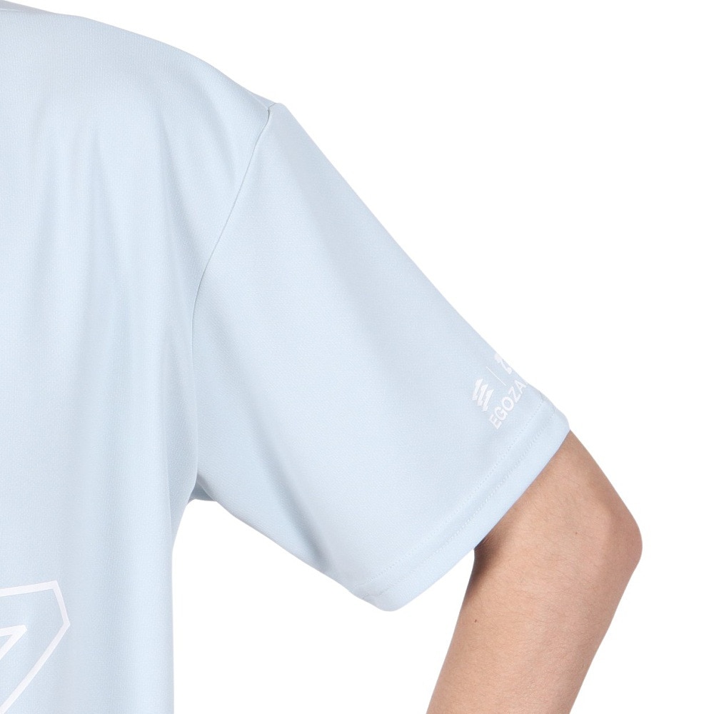 エゴザル（EGOZARU）（メンズ、レディース）バスケットボールウェア カーブアウトラインロゴ Tシャツ EZSS25UST005C029