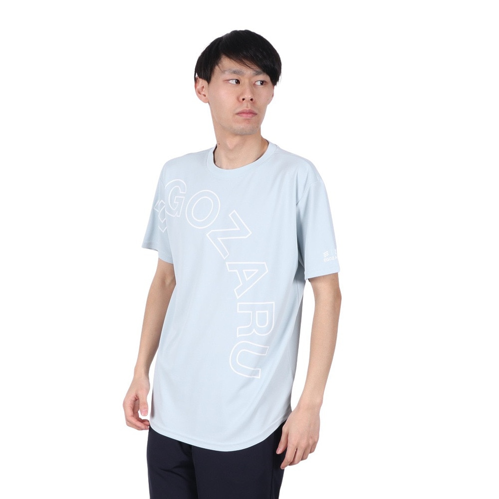 エゴザル（EGOZARU）（メンズ、レディース）バスケットボールウェア カーブアウトラインロゴ Tシャツ EZSS25UST005C029