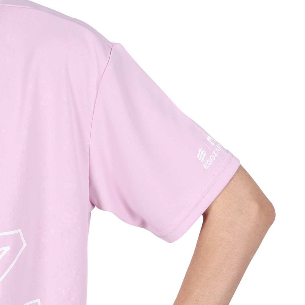 エゴザル（EGOZARU）（メンズ、レディース）バスケットボールウェア カーブアウトラインロゴ Tシャツ EZSS25UST005C134